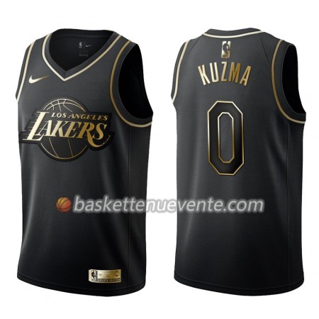 Maillot Basket Los Angeles Lakers Kyle Kuzma 0 Nike Noir Gold Edition Swingman - Homme